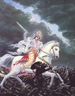 Kalki, dernier avatar de Vishnu, terminera le temps